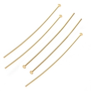 Perlestave. 18k PVD forgyldt stål. Grade A+. 35 mm. 10 stk.